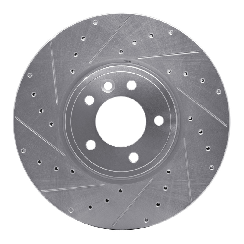 Land Rover Range Rover Brake Rotor (1) - Front Left - R1 Concepts - Drilled & Slotted - Silver - `18-`20